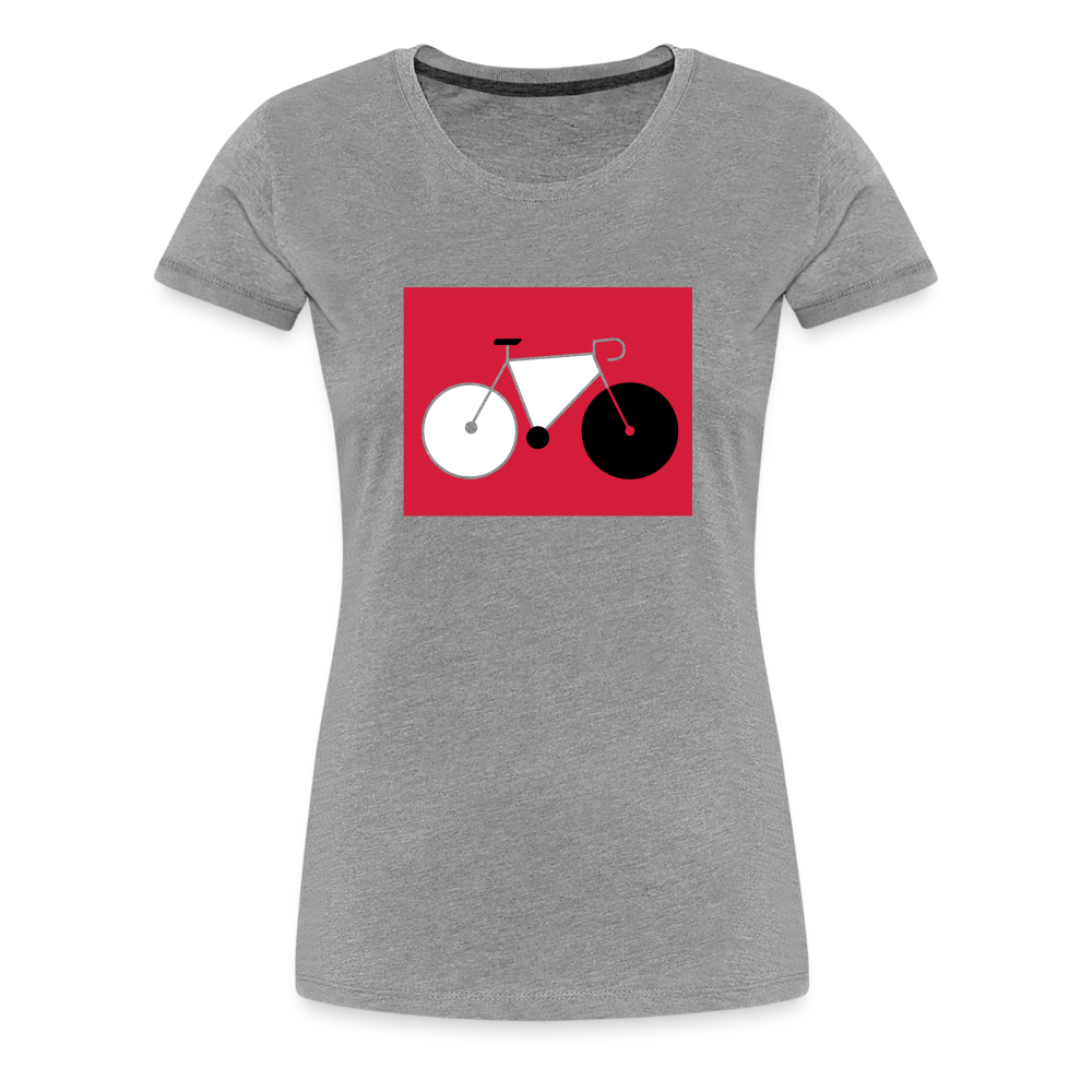 Berliner Tretmühle - Frauen Premium T-Shirt - Grau meliert