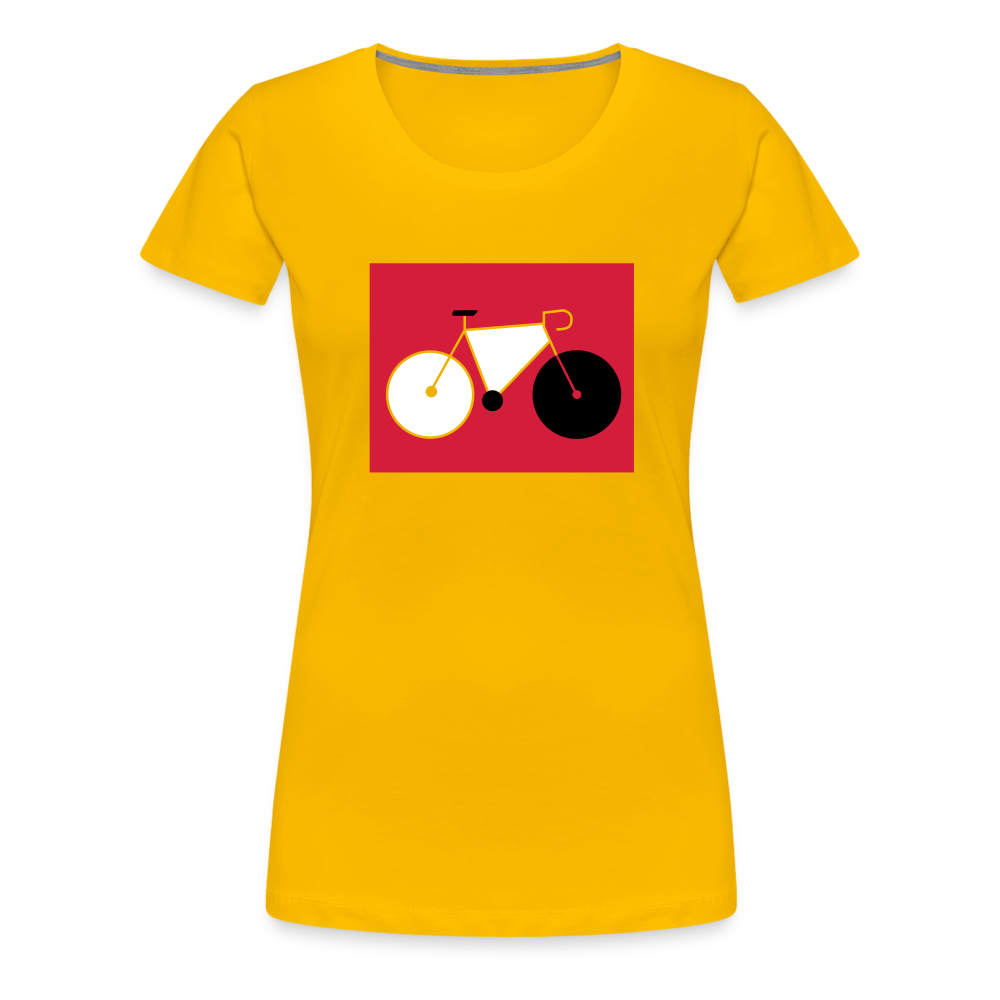 Berliner Tretmühle - Frauen Premium T-Shirt - Sonnengelb