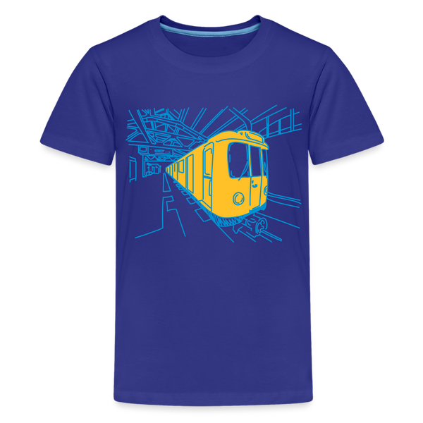 U-Bahn in Linien - Teenager Premium T-Shirt - Königsblau