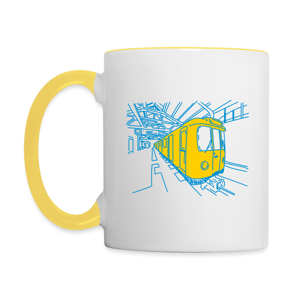 U-Bahn in Linien - Tasse zweifarbig