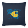 U-Bahn in Linien - Sofakissen mit Füllung (45 x 45 cm) - Navy