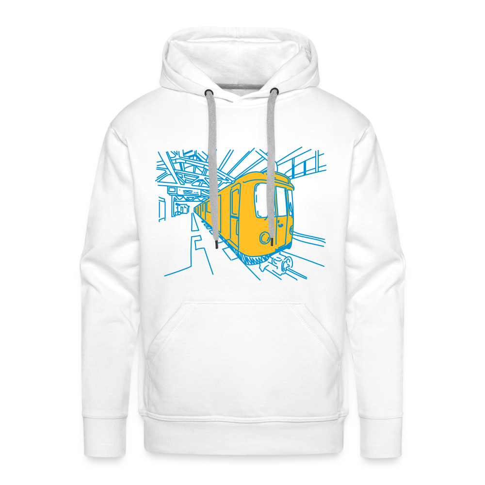 U-Bahn in Linien - Männer Premium Hoodie - weiß