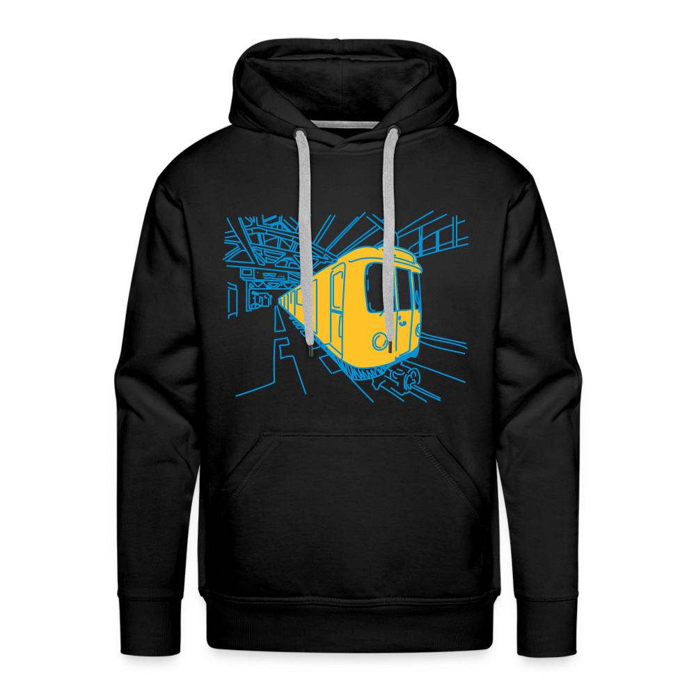 U-Bahn in Linien - Männer Premium Hoodie - Schwarz