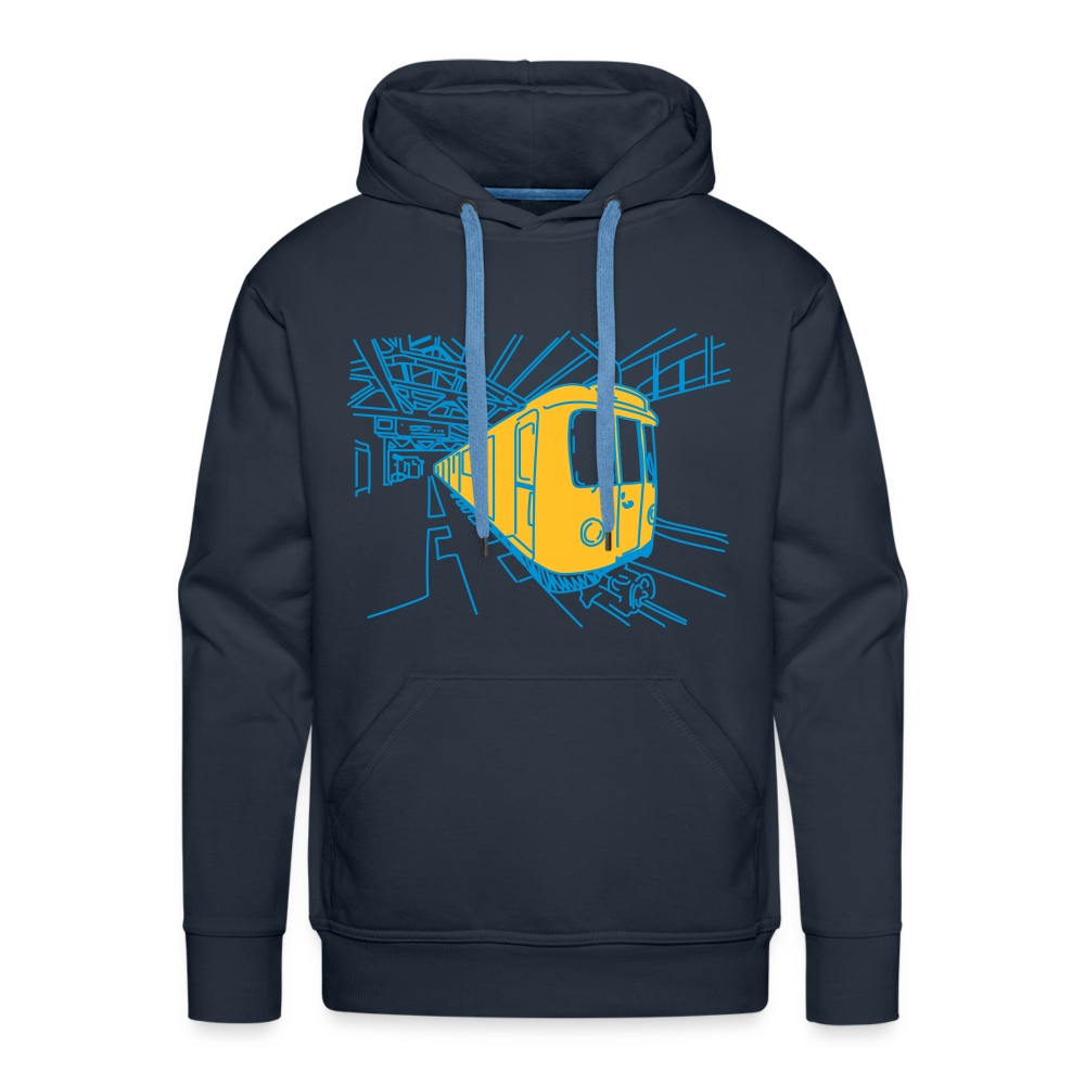 U-Bahn in Linien - Männer Premium Hoodie - Navy