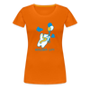 Der Bär fliegt - Frauen Premium T-Shirt - Orange