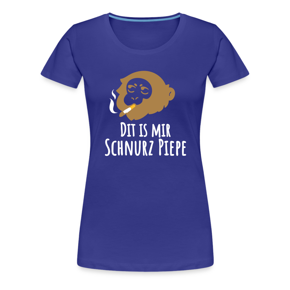 Dit is mir Schnurz Affe - Frauen Premium T-Shirt - Königsblau