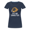 Dit is mir Schnurz Affe - Frauen Premium T-Shirt - Navy