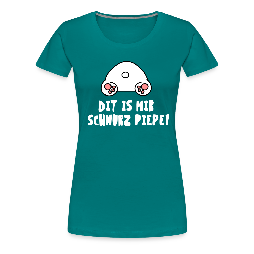 Dit is mir Schnurz Piepe - Frauen Premium T-Shirt - Divablau