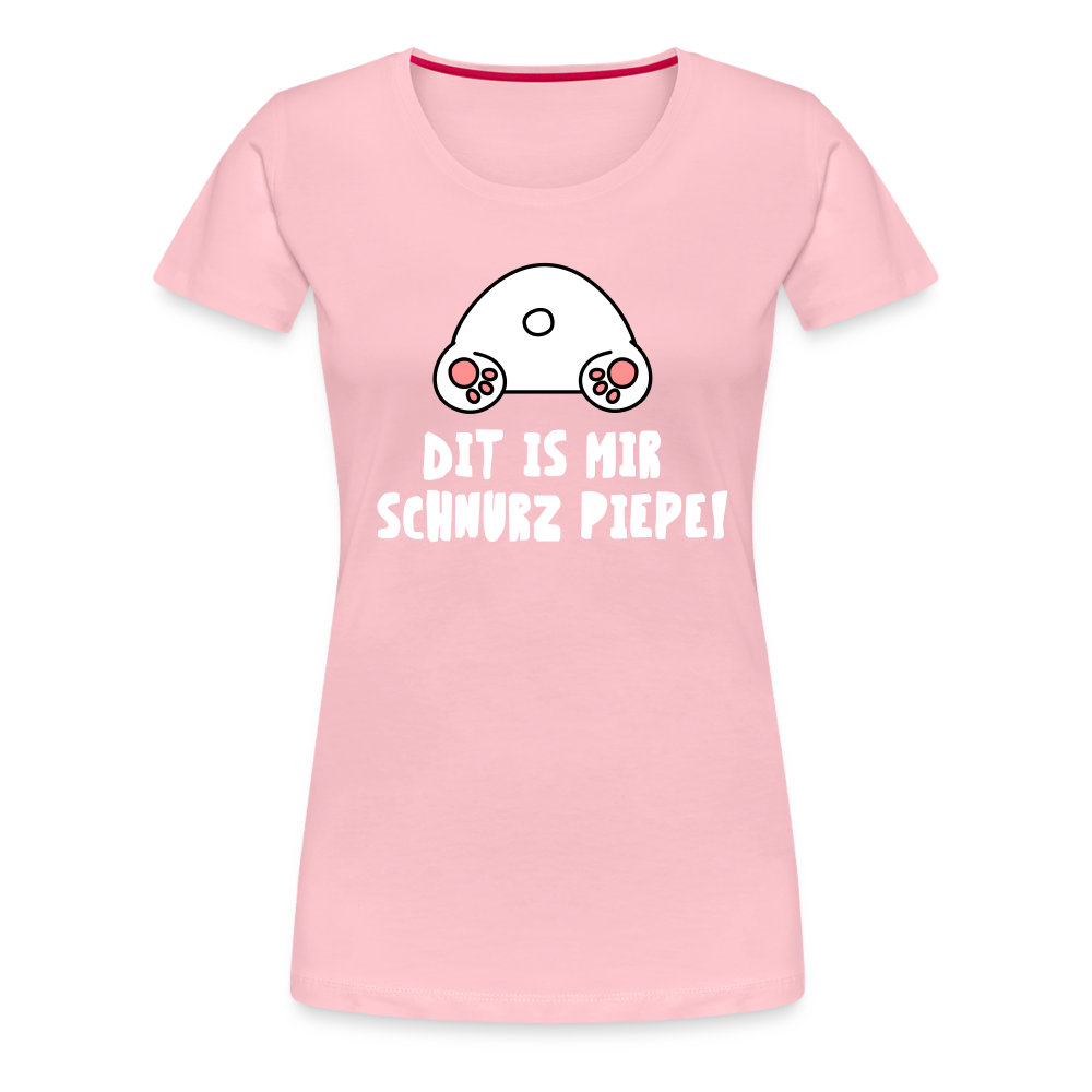 Dit is mir Schnurz Piepe - Frauen Premium T-Shirt - Hellrosa