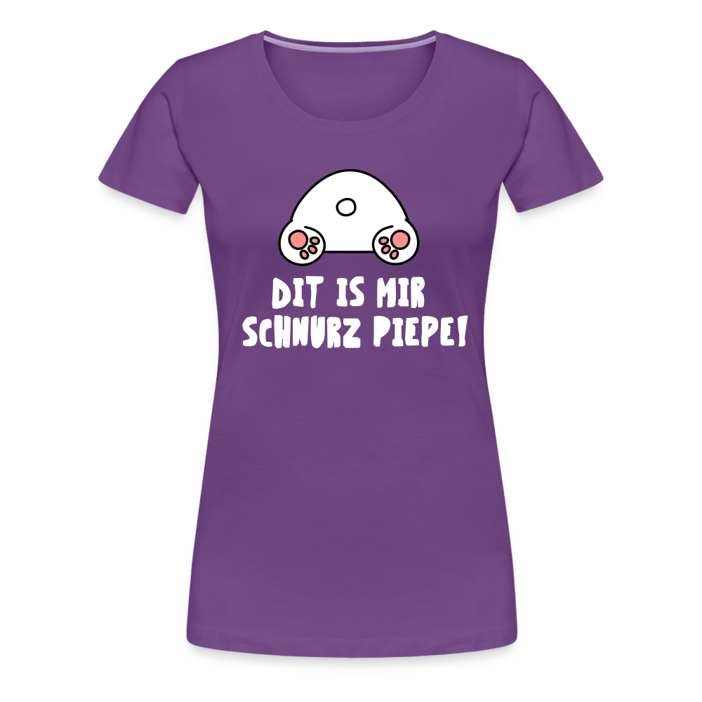 Dit is mir Schnurz Piepe - Frauen Premium T-Shirt - Lila