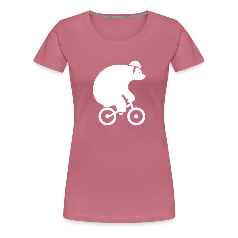Fahrradbär - Frauen Premium T-Shirt - Malve