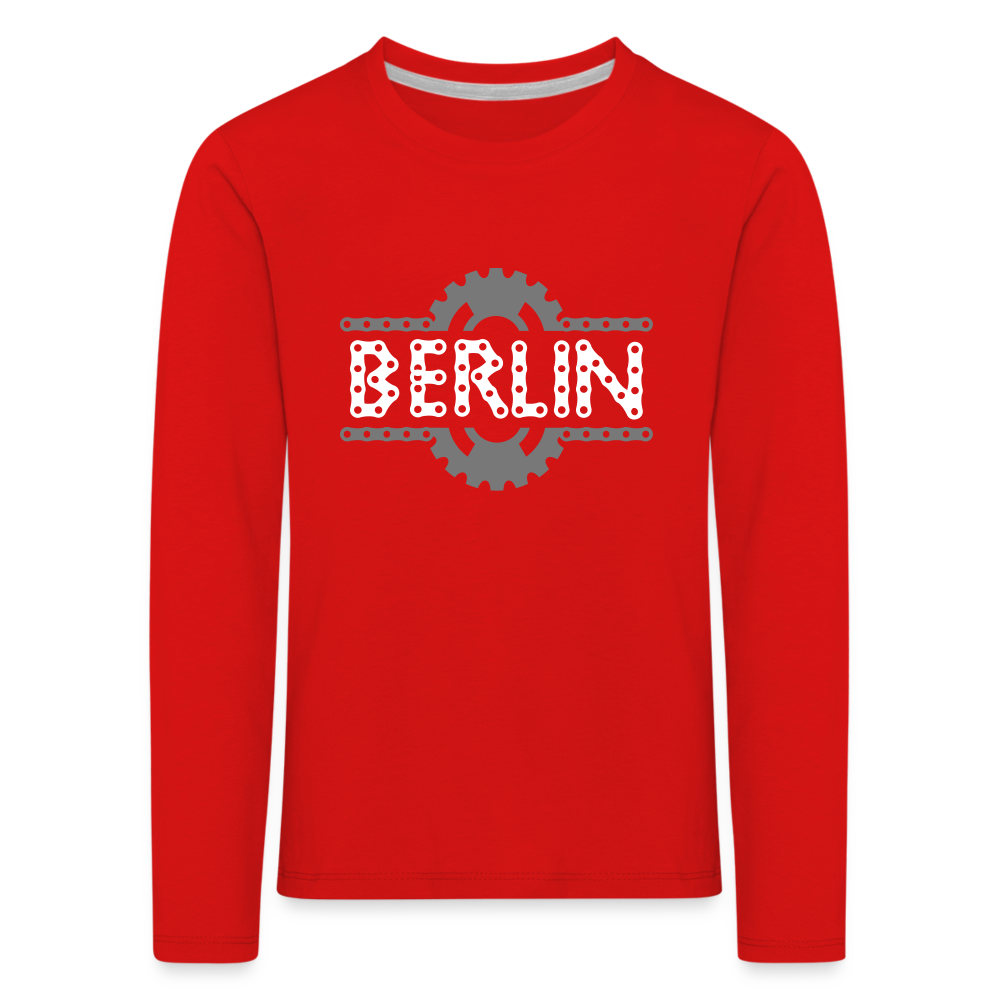 Berliner Fahrradkette - Kinder Langarmshirt - Rot