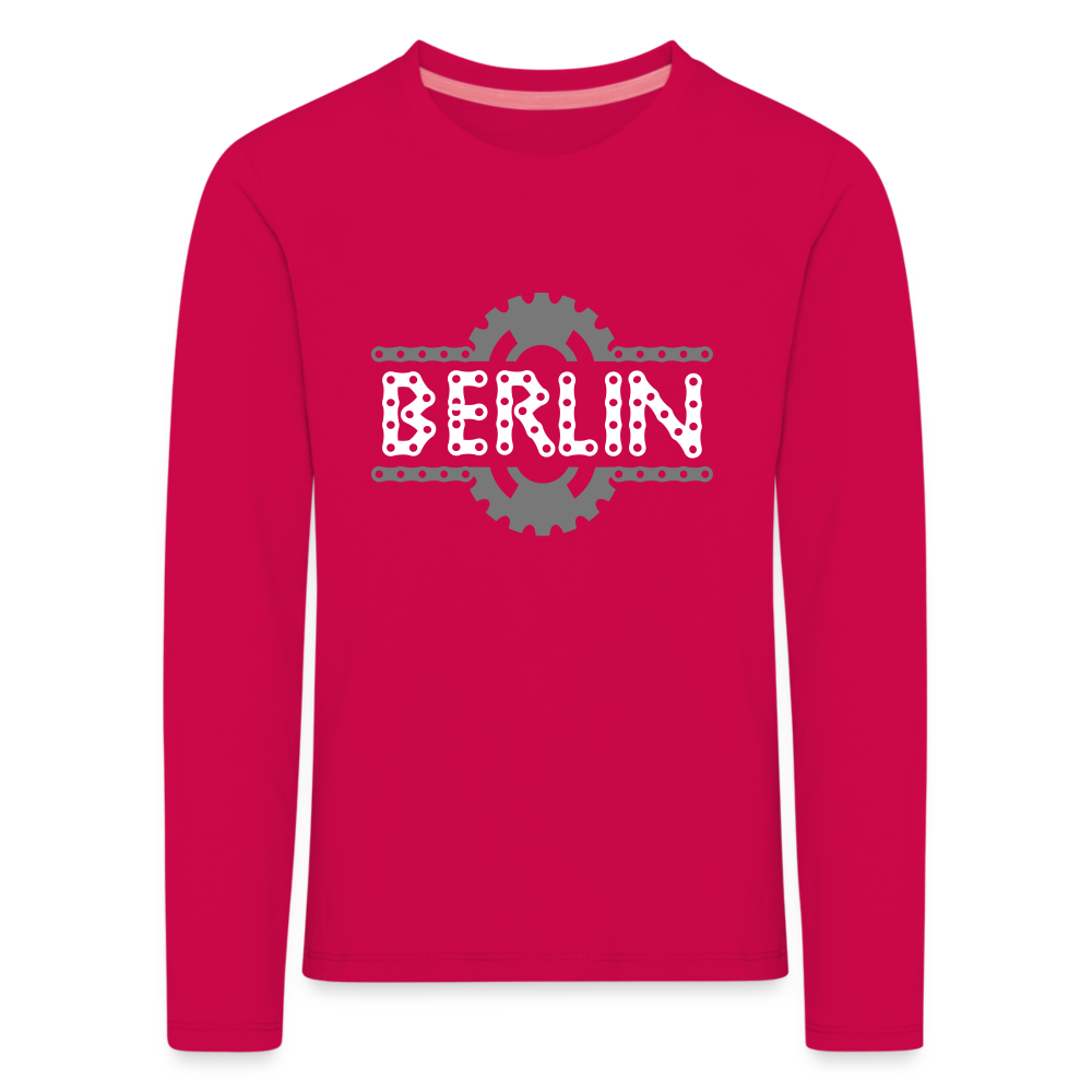 Berliner Fahrradkette - Kinder Langarmshirt - dunkles Pink