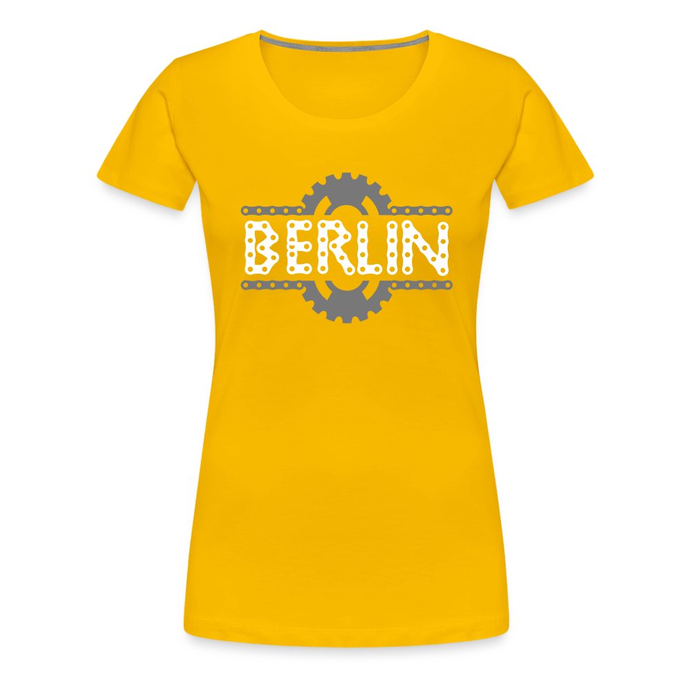 Berliner Fahrradkette - Frauen Premium T-Shirt - Sonnengelb