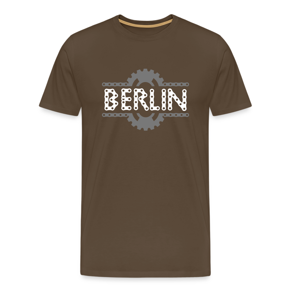 Berliner Fahrradkette - Männer Premium T-Shirt - Edelbraun