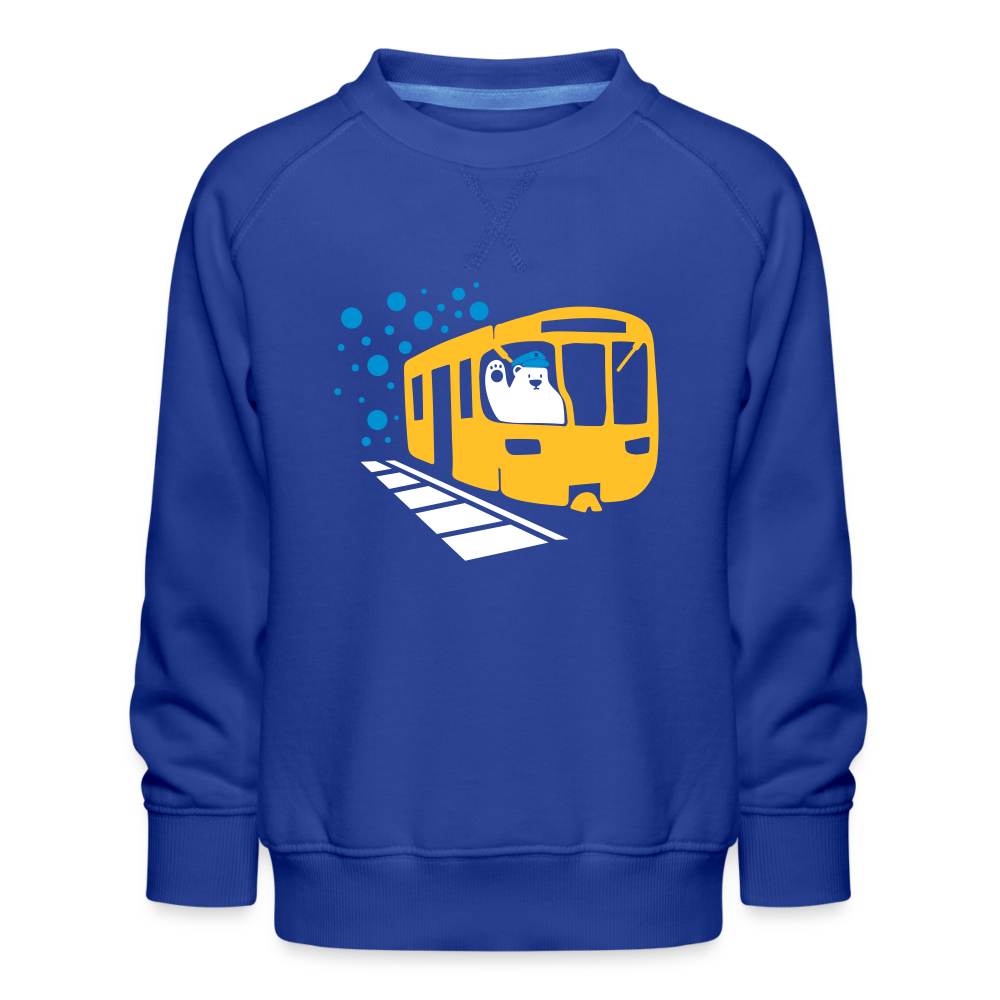 Bär in U-Bahn Kommt - Kinder Premium Sweatshirt - Royalblau