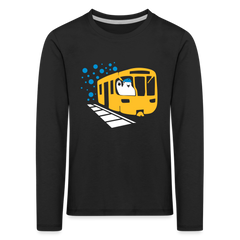 Bär in U-Bahn Kommt - Kinder Langarmshirt