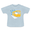 Bär in U-Bahn Kommt - Baby T-Shirt - Hellblau