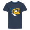 Bär in U-Bahn Kommt - Teenager Premium T-Shirt - Navy