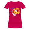 Bär in U-Bahn Kommt - Frauen Premium T-Shirt - dunkles Pink