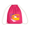 Bär in U-Bahn Kommt - Turnbeutel - Fuchsia