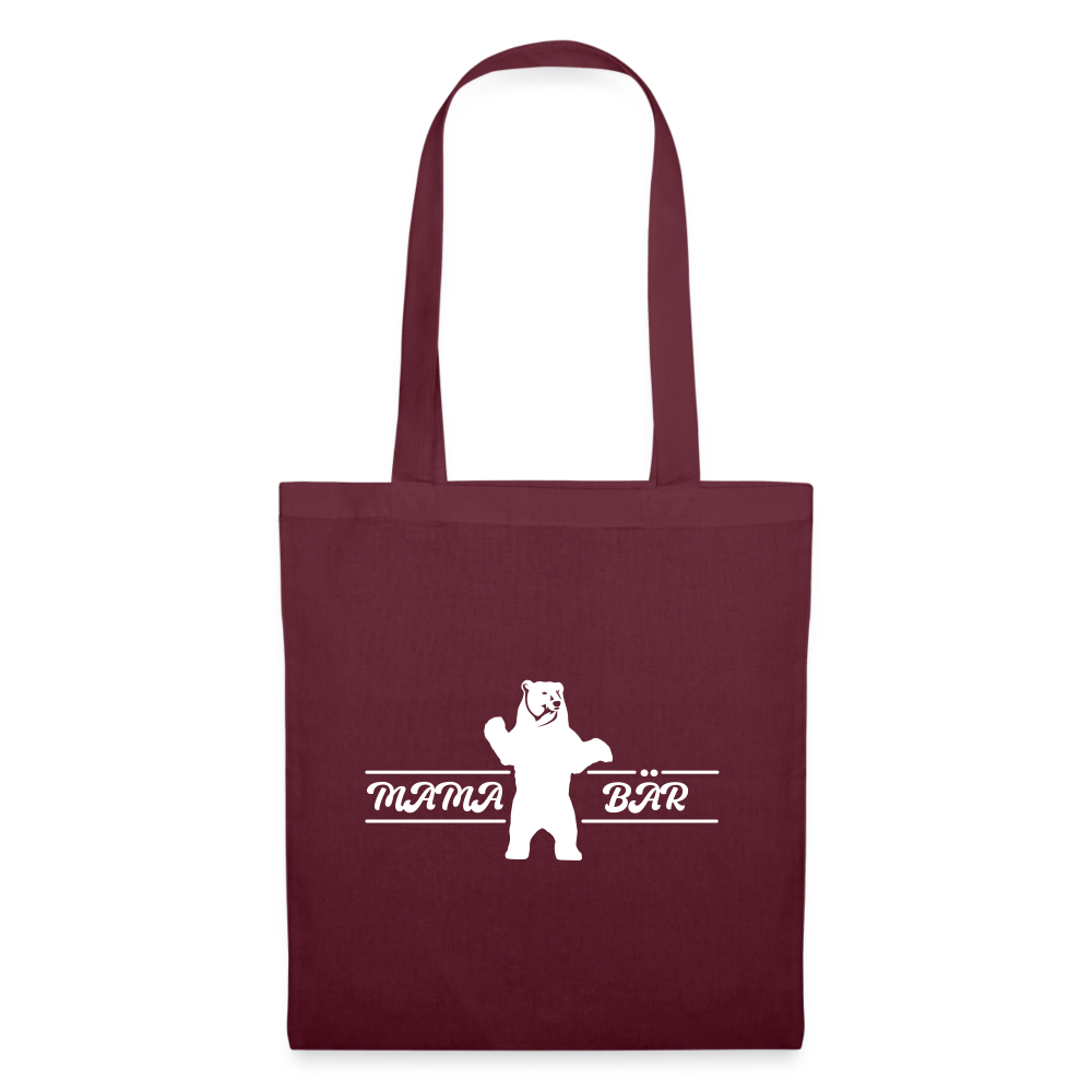 Mama Bär  - Stoffbeutel - Burgunderrot