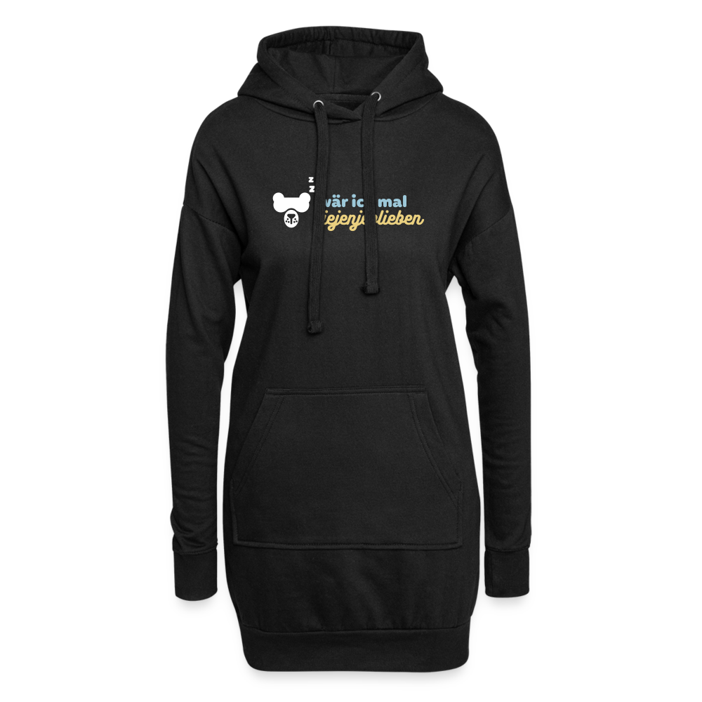 wär ick mal liejenjeblieben - Hoodie-Kleid - Schwarz