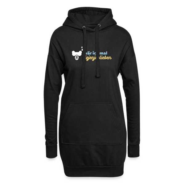 wär ick mal liejenjeblieben - Hoodie-Kleid - Schwarz