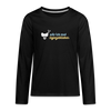 wär ick mal liejenjeblieben - Teenager Langarmshirt - Schwarz
