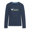 wär ick mal liejenjeblieben - Teenager Langarmshirt - Navy