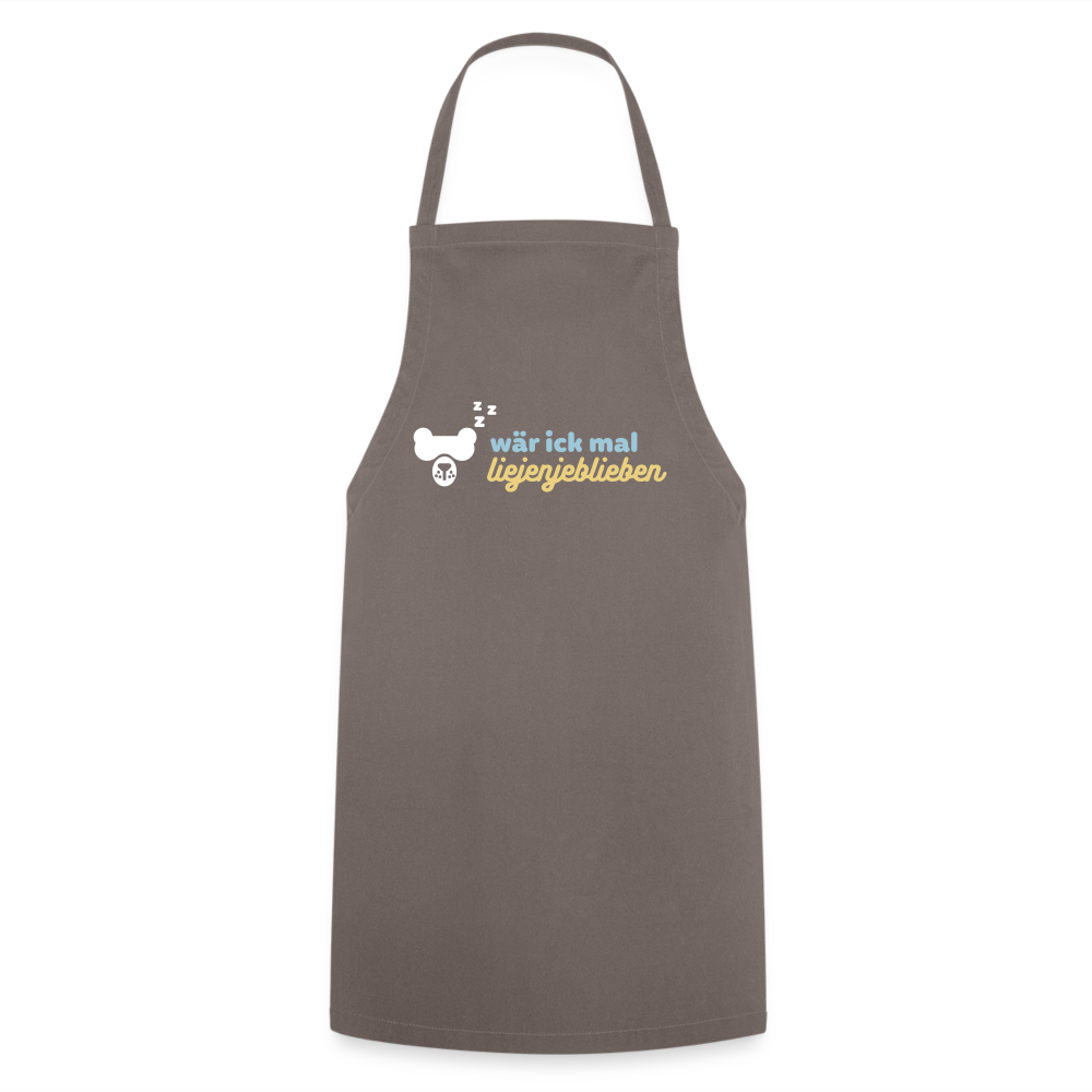 wär ick mal liejenjeblieben - Kochschürze - Grau
