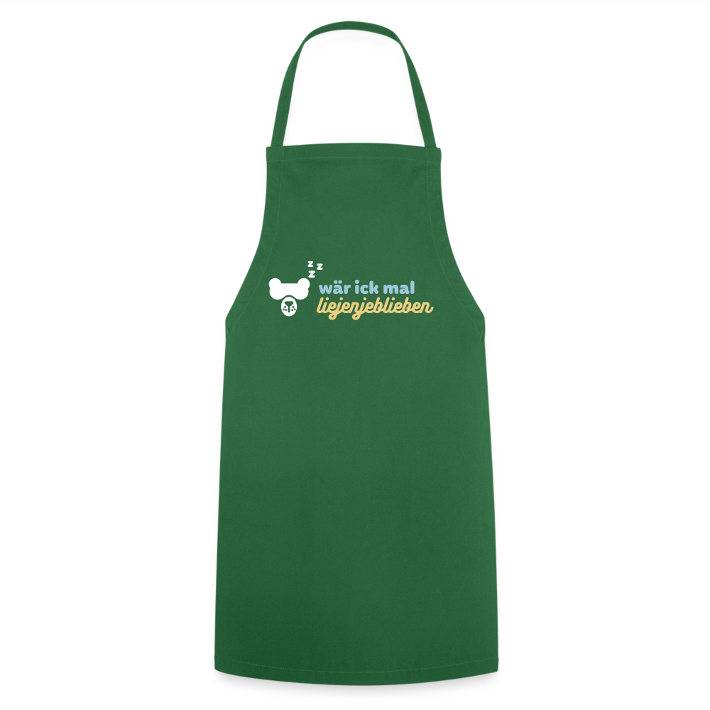 wär ick mal liejenjeblieben - Kochschürze - Grün