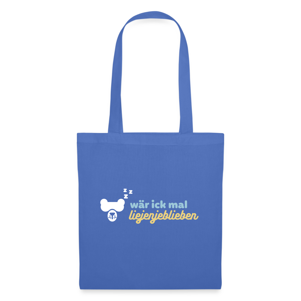 wär ick mal liejenjeblieben - Stoffbeutel - Hellblau