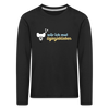 wär ick mal liejenjeblieben - Kinder Langarmshirt - Schwarz
