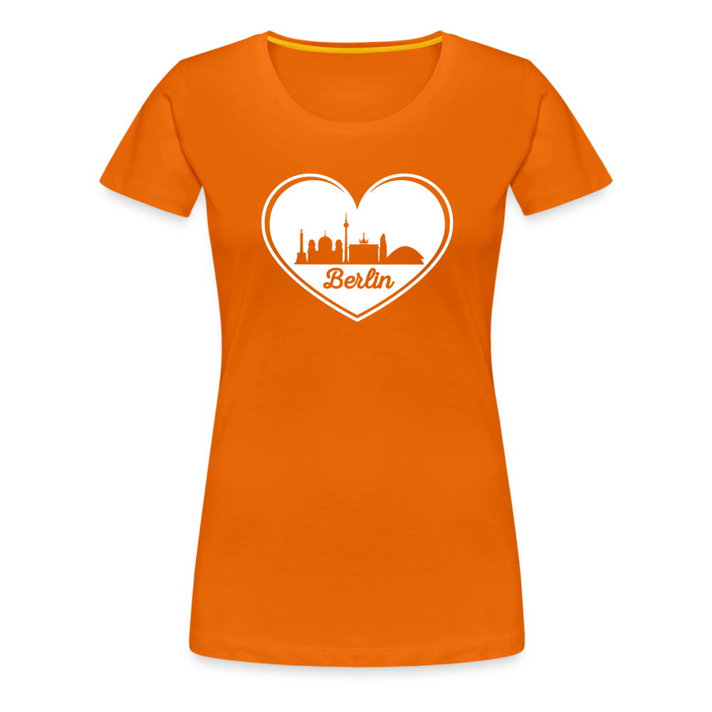 I love Berlin weiß - Frauen Premium T-Shirt - Orange
