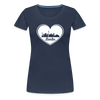 I love Berlin weiß - Frauen Premium T-Shirt - Navy