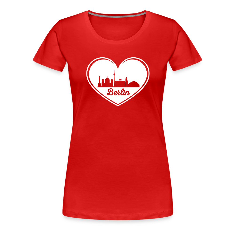 I love Berlin weiß - Frauen Premium T-Shirt - Rot