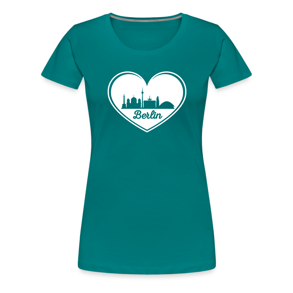 I love Berlin weiß - Frauen Premium T-Shirt - Divablau