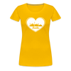 I love Berlin weiß - Frauen Premium T-Shirt - Sonnengelb