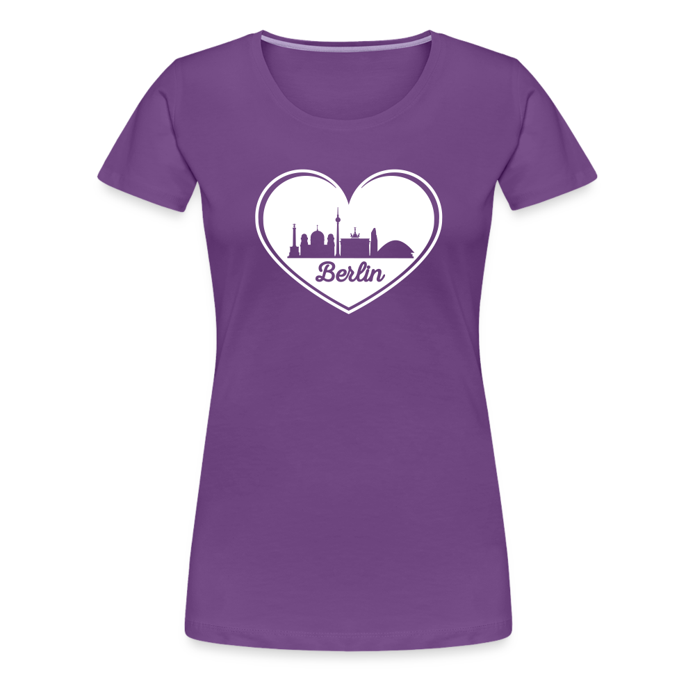 I love Berlin weiß - Frauen Premium T-Shirt - Lila