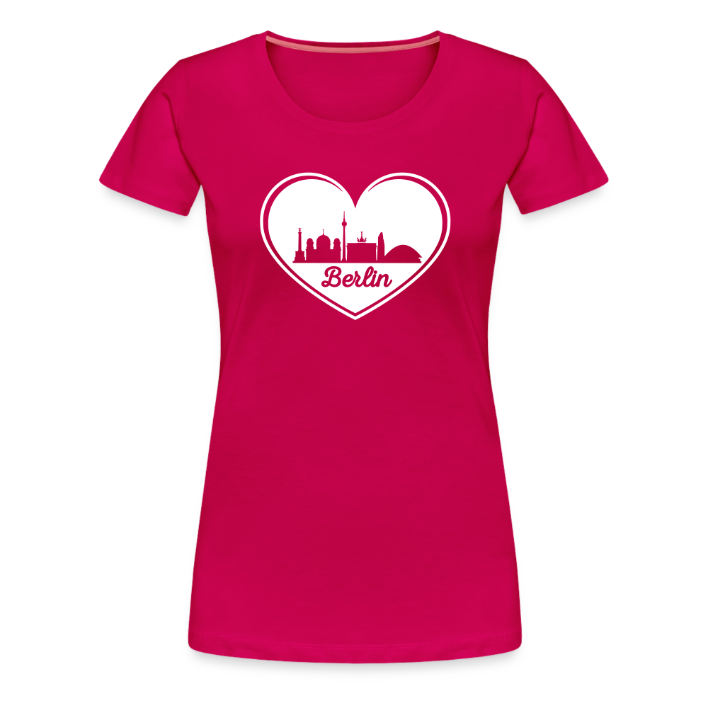 I love Berlin weiß - Frauen Premium T-Shirt - dunkles Pink