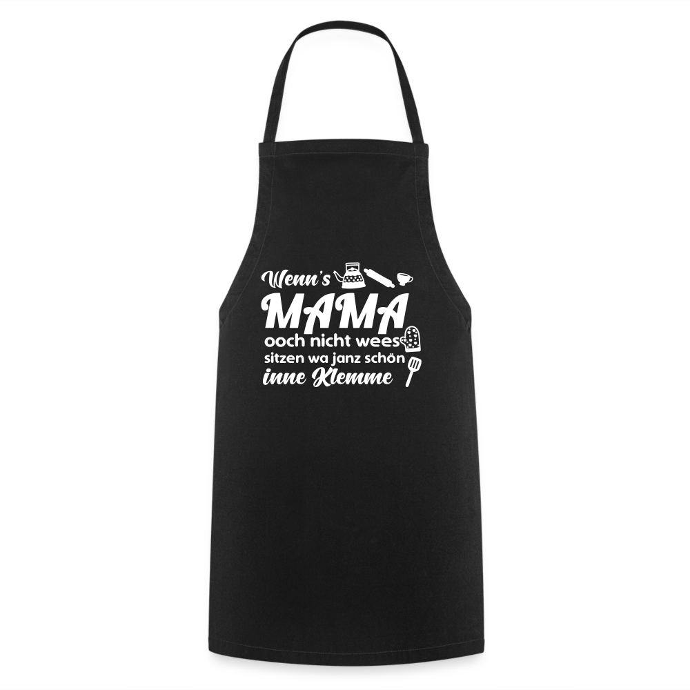 Wenn's Mama wees - Kochschürze - Schwarz