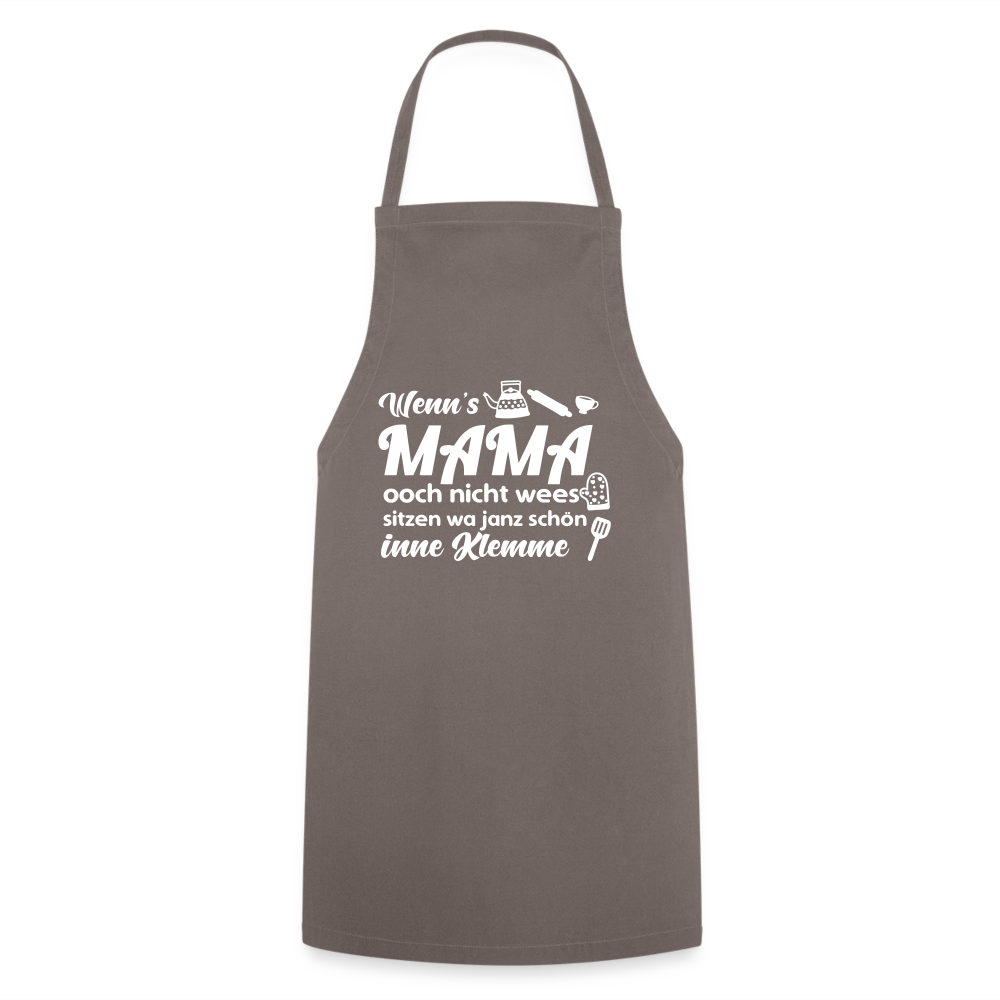 Wenn's Mama wees - Kochschürze - Grau