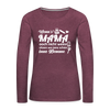 Wenn's Mama wees - Frauen Premium Langarmshirt - Bordeauxrot meliert