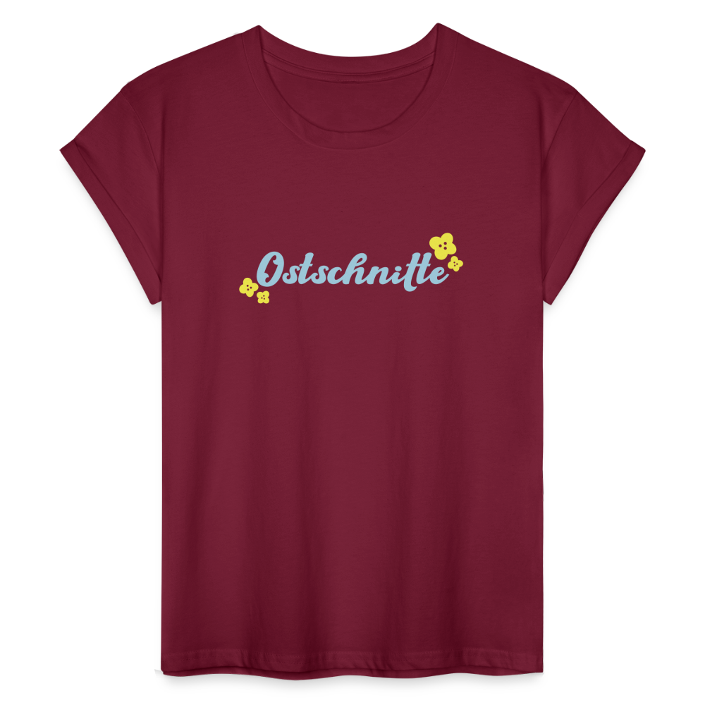 Ostschnitte - Frauen Oversize T-Shirt - Bordeaux