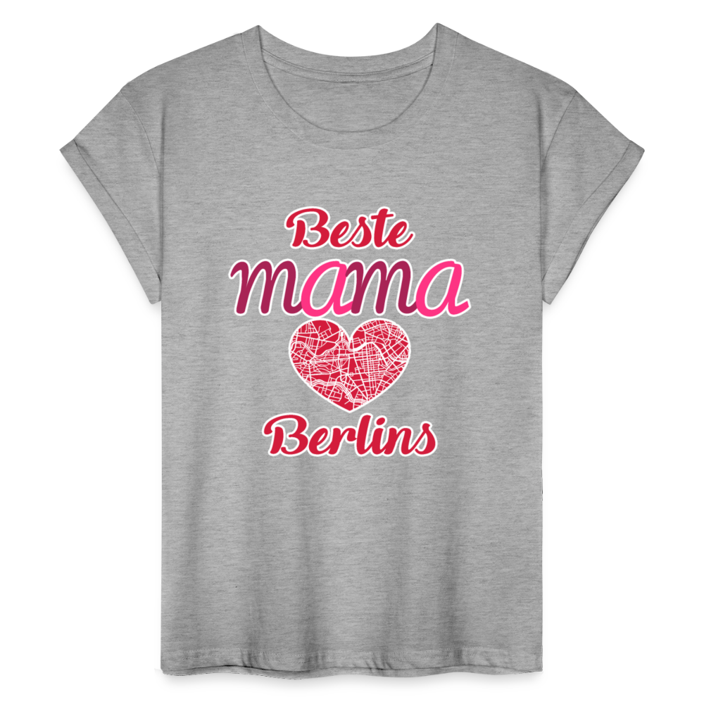 Beste Mama - Frauen Oversize T-Shirt - Grau meliert