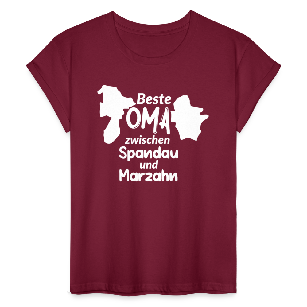 Beste Oma - Frauen Oversize T-Shirt - Bordeaux