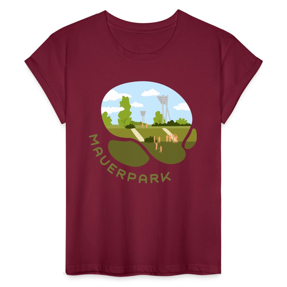 Mauerpark - Frauen Oversize T-Shirt - Bordeaux
