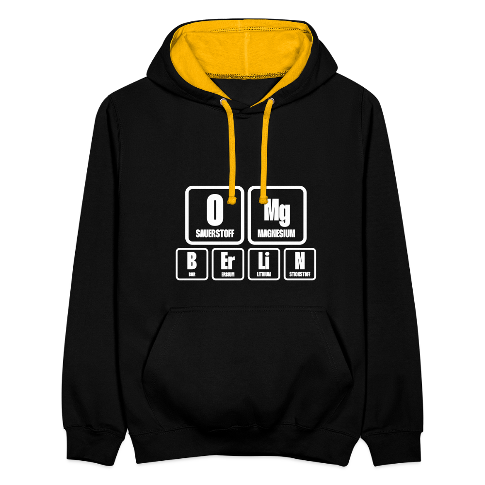 OMG Berlin - Kontrast Hoodie - Schwarz/Gold