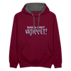 Bevor du fragst - Kontrast Hoodie - Weinrot/Anthrazit